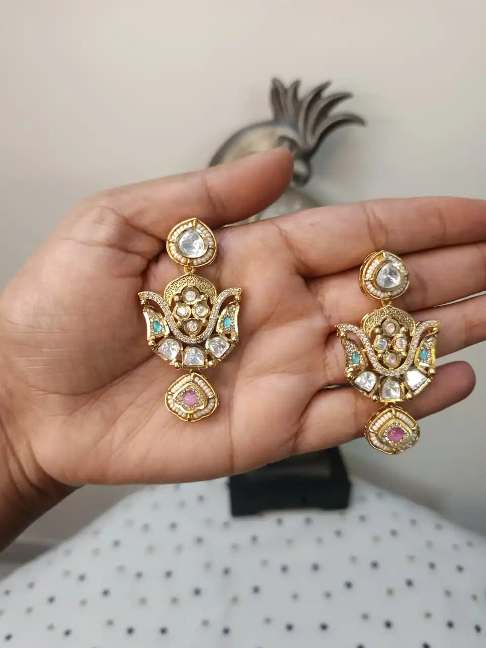 Real Gold Look Earrings