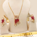 Tyaani-Kundan-With-Ruby-Premium-Quality-Real-Look-Pendant-Set