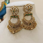 Antique-Gold-Polki-Chandbali-Earrings-1