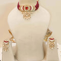 Tyaani-Kundan-With-Onyx-Beads-Premium-Real-Look-Choker-Set