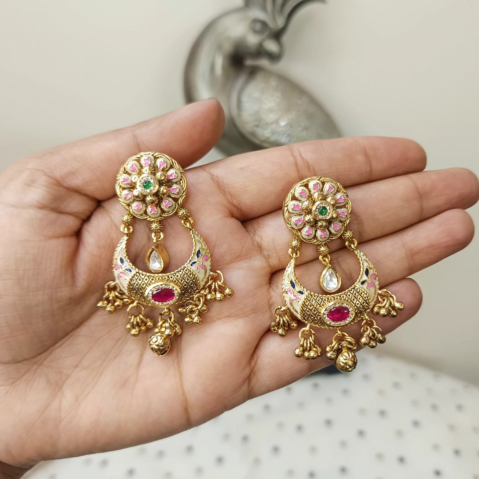 Antique-Gold-Polki-Chandbali-1