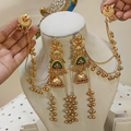 Kashmiri-Antique-Gold-Long-Time-With-Ear-Chain