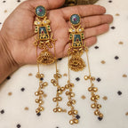 Kashmiri-Antique-Gold-Long-Jhumka