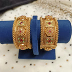 Real-Gold-Look-Antique-Polish-Polki-Adjustable-Kangan