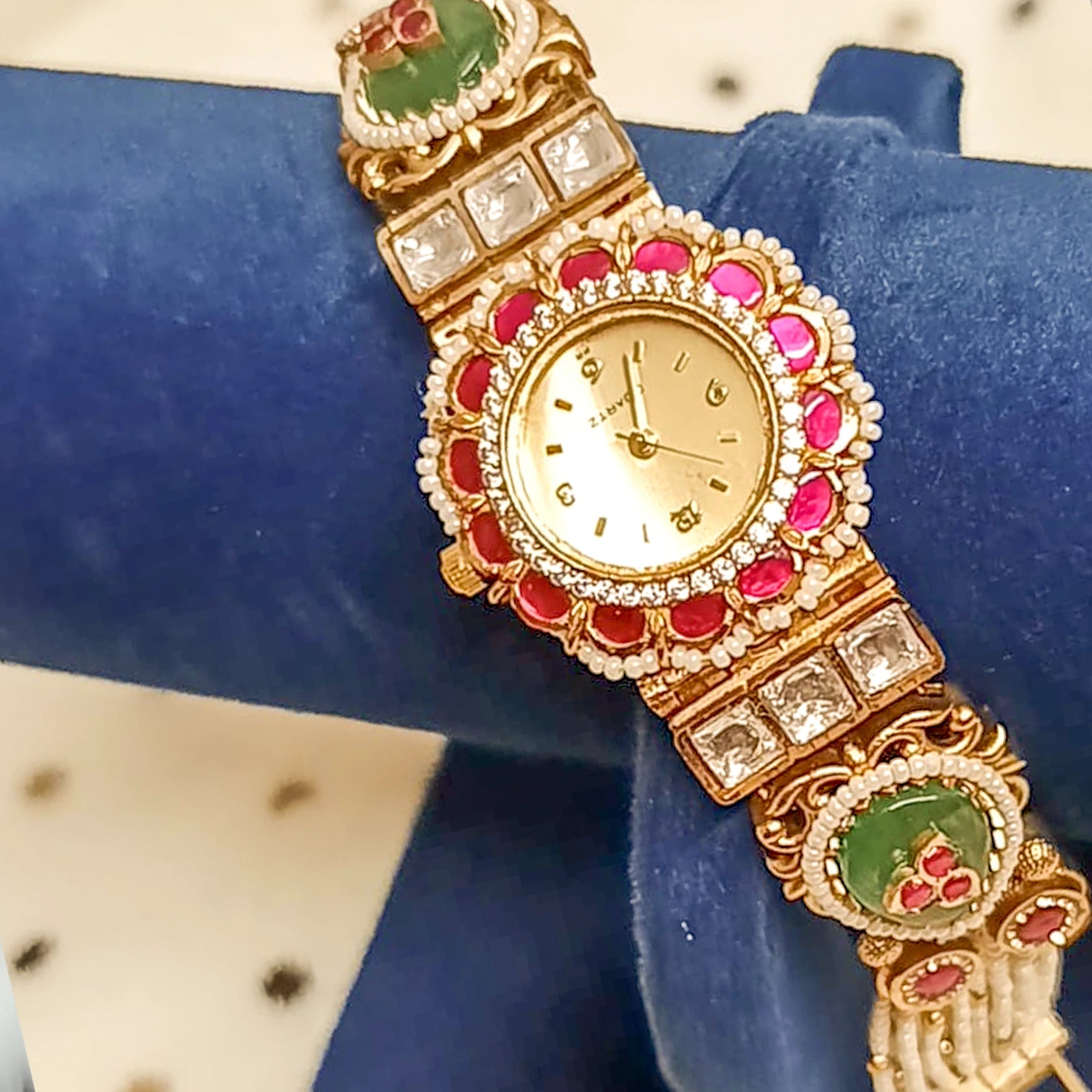 Antique-Real-Gold-Look-Polki-Watch