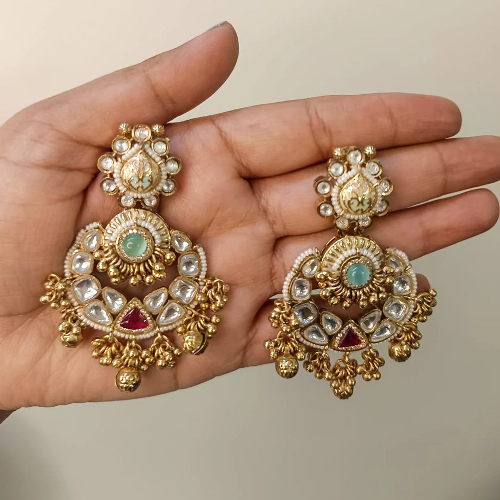 Real-Kundan-Polki-Chandbali-Earrings