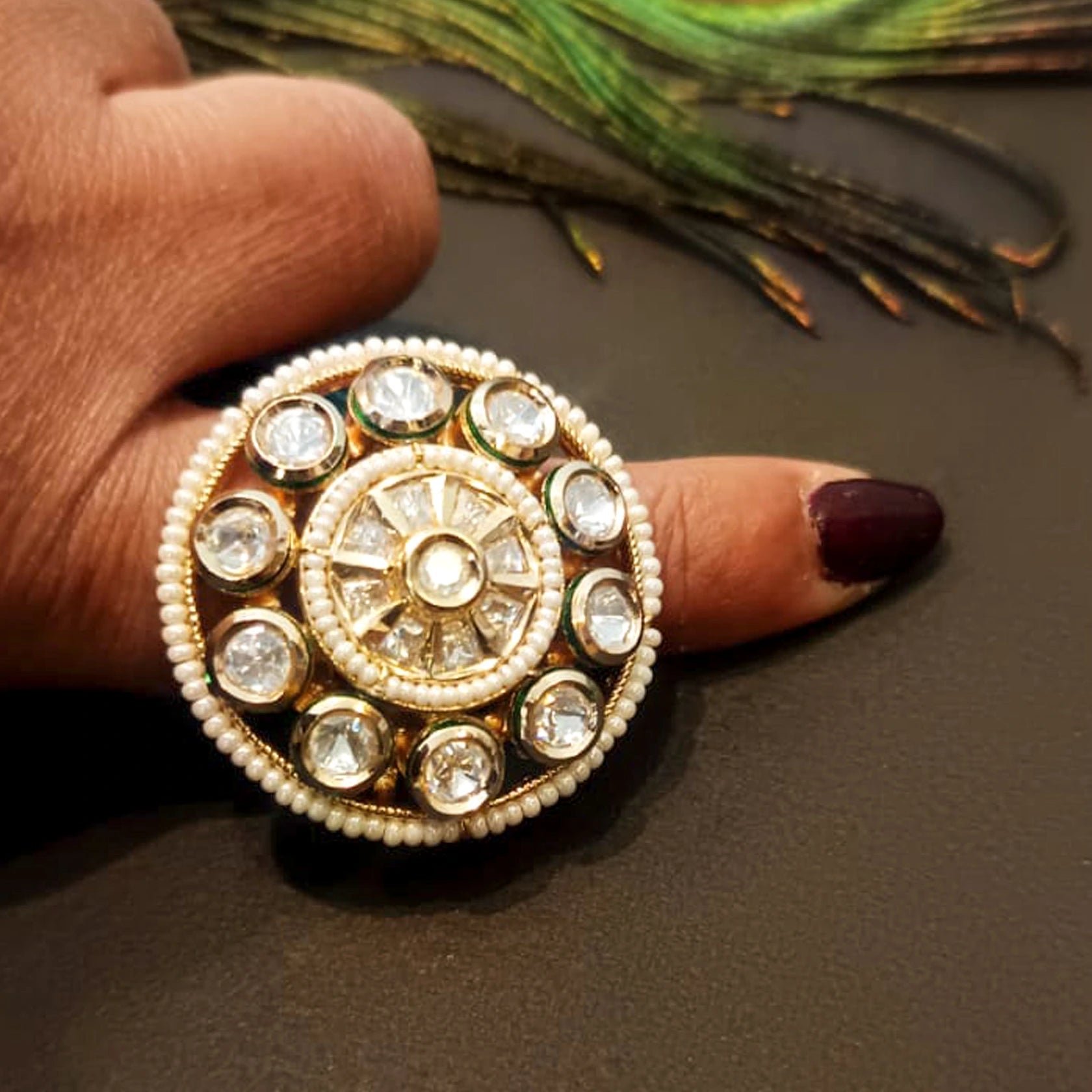 Kundan-Ad-Adjustable-Ring-Premium-Real-Look
