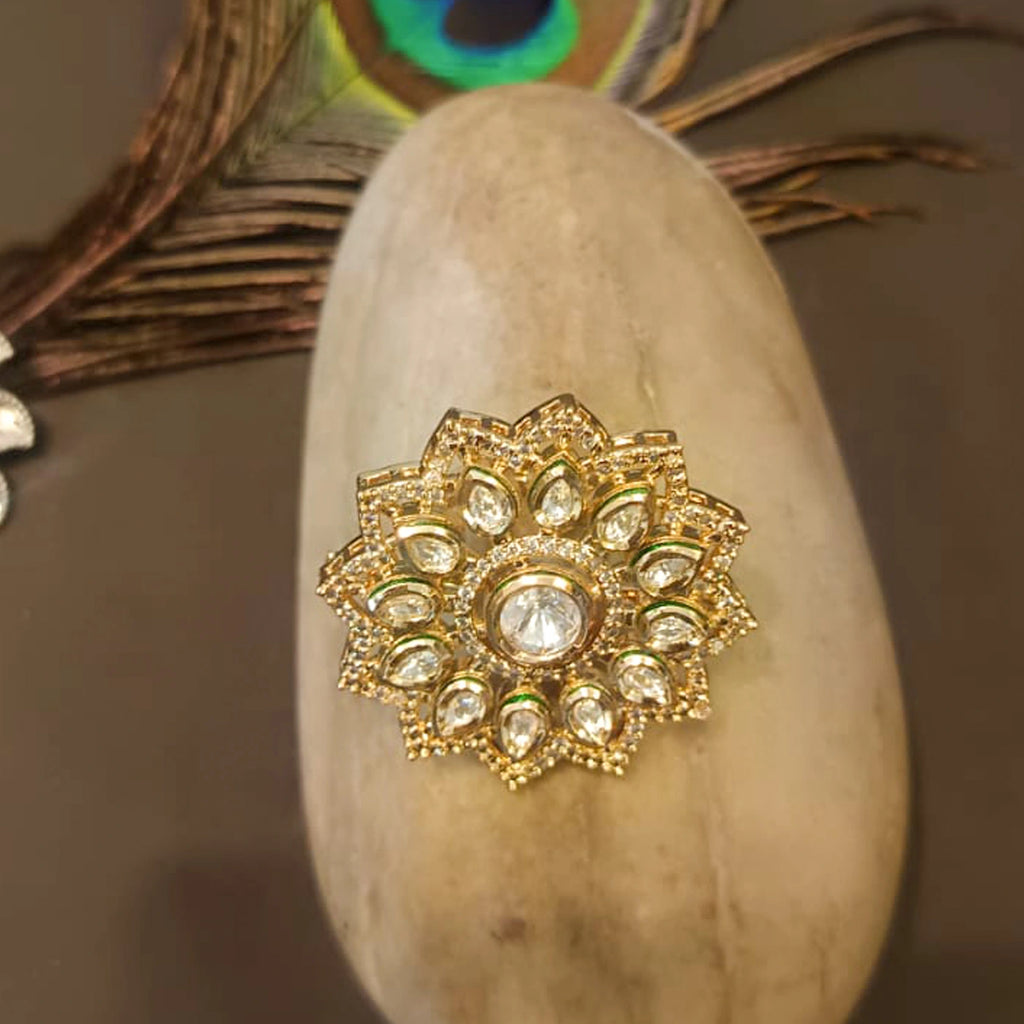 Kundan-Adjustable-Diamond-Ring