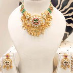 Rajwada-Real-Look-Necklace-Set-With-Beads-Chain