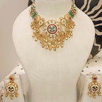 Rajwada-Real-Look-Necklace-Set-With-Beads-Chain