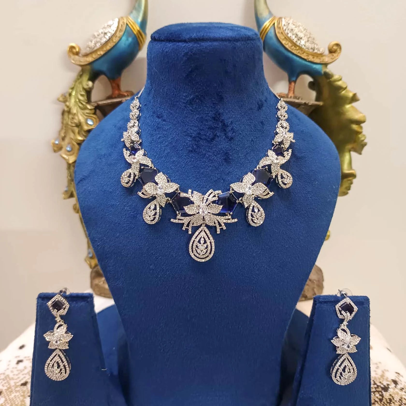 Silver-Alloy-Cz-Stone-Premium-Quality-Necklace-Set-1