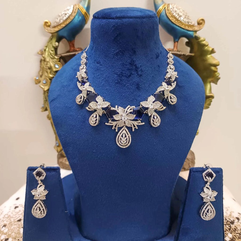 Silver-Alloy-Cz-Stone-Premium-Quality-Necklace-Set-1