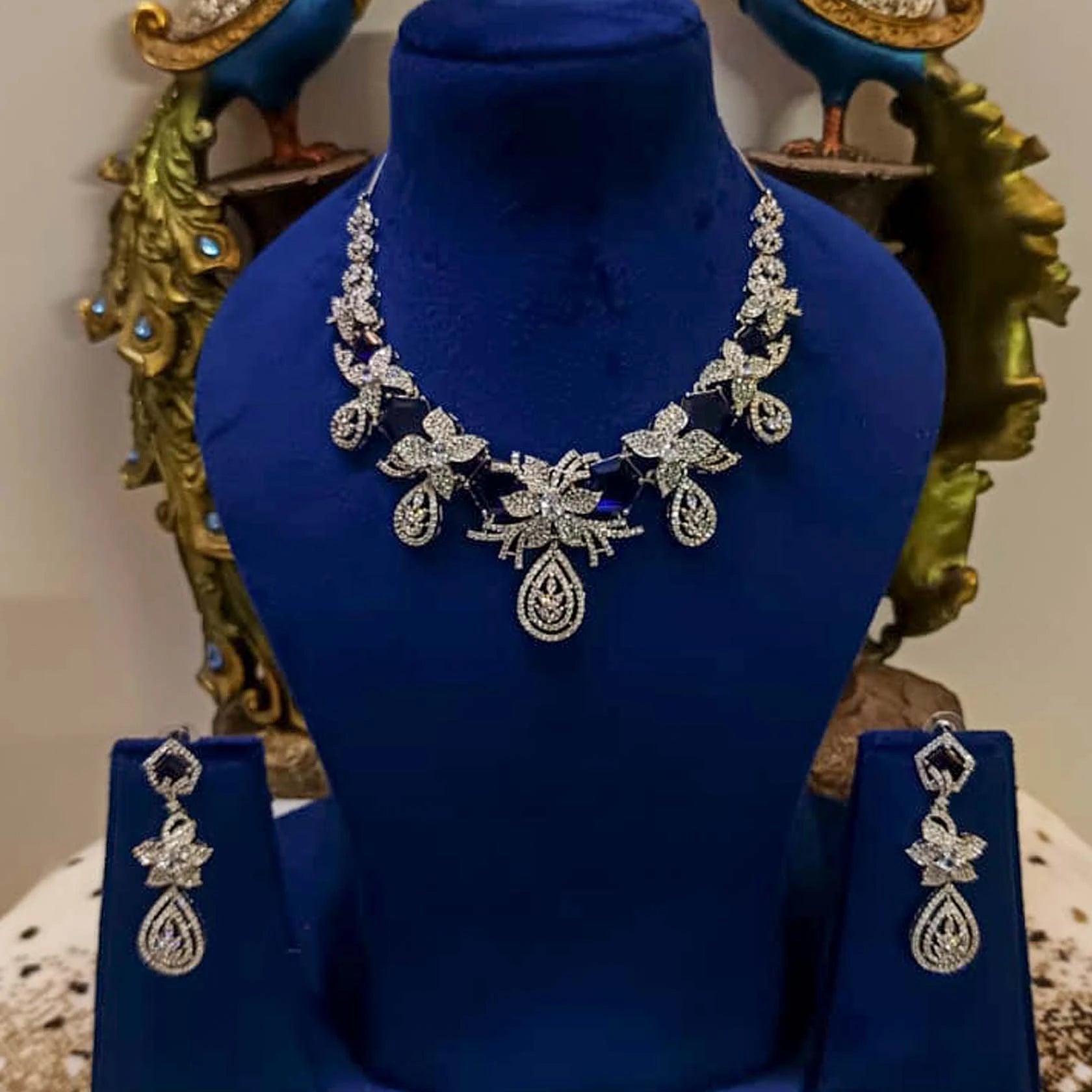 Silver-Alloy-Cz-Stone-Premium-Quality-Necklace-Set-1