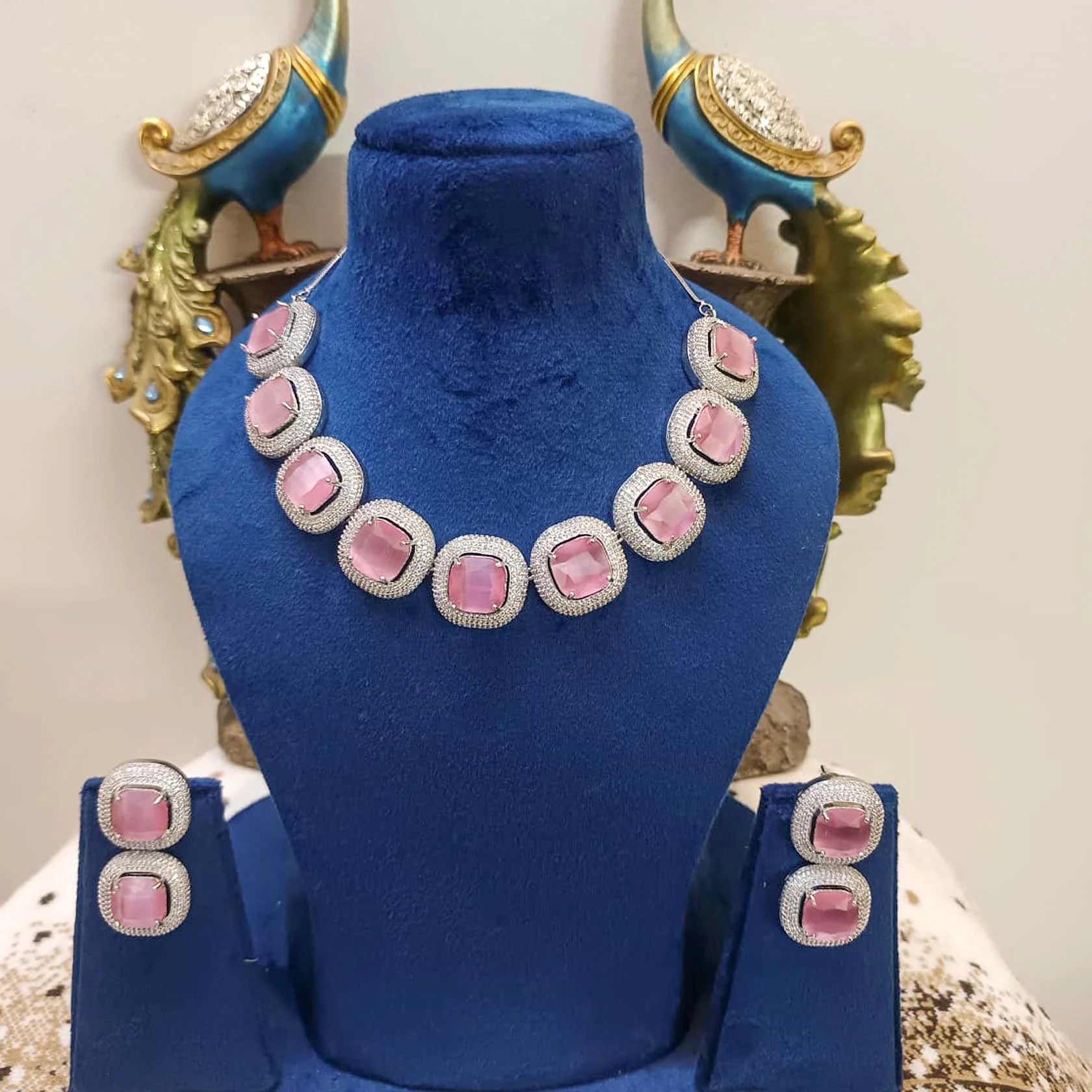 Silver-Alloy-Cz-Stone-Premium-Quality-Necklace-Set-With-Doublet-Stone-1