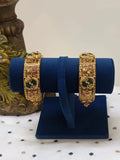 Antique-Gold-Polki-Peacock-Kangan-Size-2-6