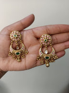 Antique-Gold-Polki-Chandbali