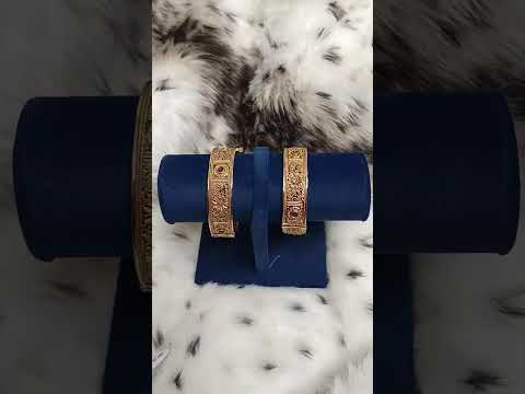 Real-Gold-Look-Polki-Adjustable-Kangan-Size-2-6