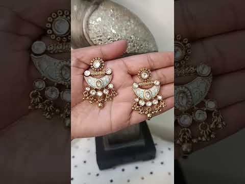 Antique-Gold-Polki-Earrings