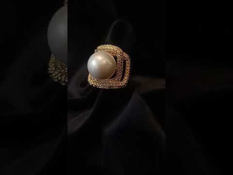Pearl-With-Diamond-Adjustable-Ring-Premium-Quality