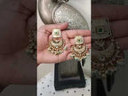 Antique-Gold-Polki-Chandbali-Earrings