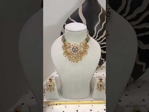 Rajwada-Real-Look-Necklace-Set-With-Beads-Chain