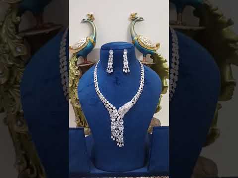 Silver-Alloy-Cz-Stone-Premium-Quality-Necklace-Set